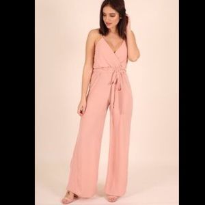 Blush romper pants